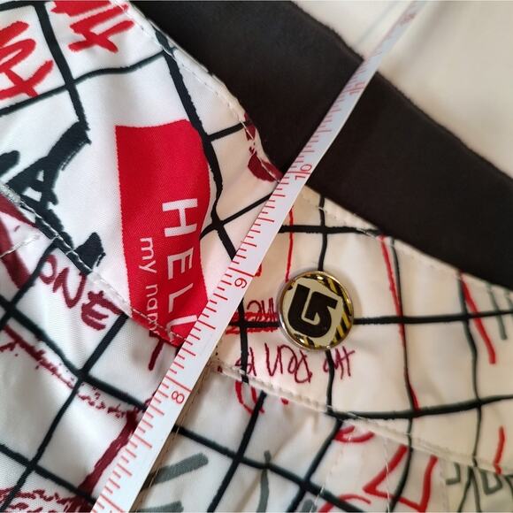 Burton Boys' Snow/Ski Pants in Red/White Name tag Graffiti Print Size XL - Picture 8 of 10